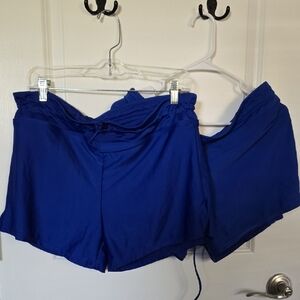 2 Pairs Women's Blue Swim Shorts XL